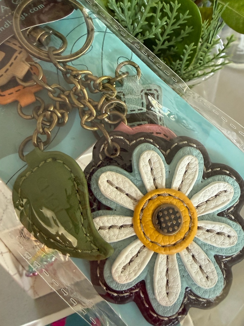 CHALA bag charm keychain daisy /Hope NWT PETA APPROVED! - Picture 7 of 11